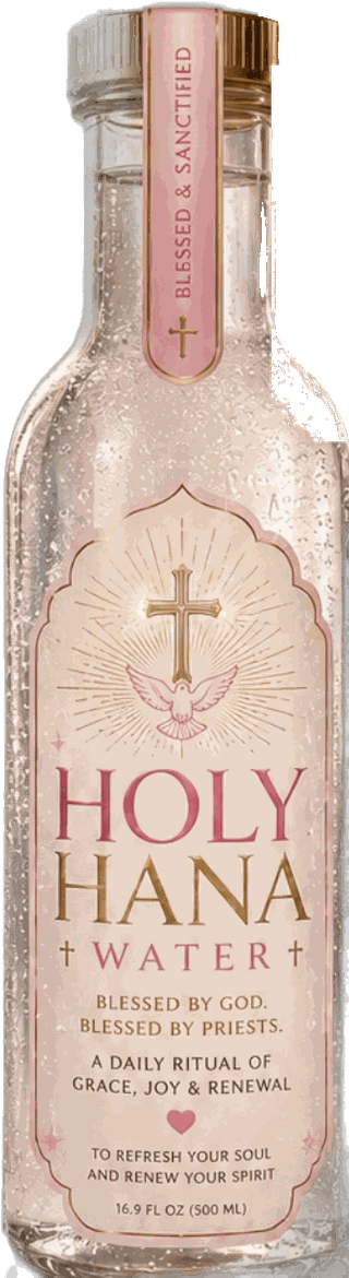 Holy Hana Water — 16.9 fl oz blessed spring water in a glass bottle